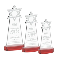 Crafted from premium optical crystal, this striking Star of David award......