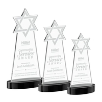 Crafted from premium optical crystal, this striking Star of David award......