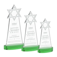 Crafted from premium optical crystal, this striking Star of David award......