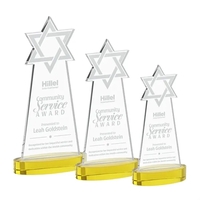 Crafted from premium optical crystal, this striking Star of David award......