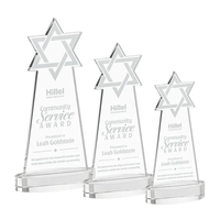 Star of David Award on Alberton Base - Clear