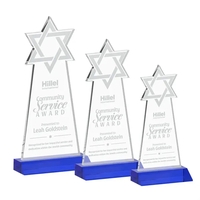 Crafted from premium optical crystal, this striking Star of David award......