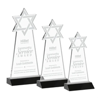 Crafted from premium optical crystal, this striking Star of David award......