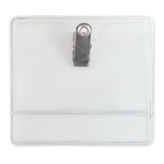 Premium 2-Pocket Display-Style Clip-on Vinyl Badge Holder
