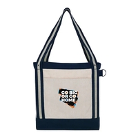 V Natural Striped Recycled Cotton Boat Tote... from ASI 40480 Koozie Group