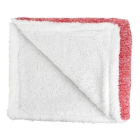 Sherpa-Backed Heathered Blanket