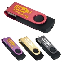 1 GB Color Accent Folding USB 2.0 Flash Drive... from ASI 40480 Koozie Group