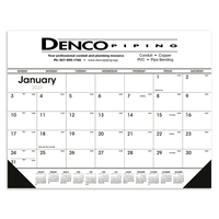Black & White Desk Pad with Vinyl Corners... from ASI 40480 Koozie Group /...