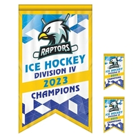 Full Color, Full Custom Sports Championship Banner Double Sided Dove Tail......