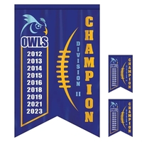 Full Color, Full Custom Sports Championship Banner Double Sided Dove Tail......