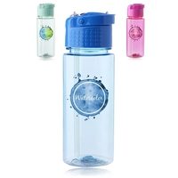 17 oz. transparent water bottle with single wall plastic construction,...