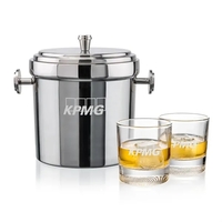The Milano Ice Bucket & On-the-Rocks Glasses Set delivers a clean,... from...