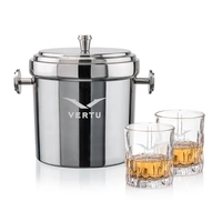 The Milano Ice Bucket & On-the-Rocks Glasses Set delivers a clean,... from...