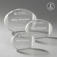 The Darwin combines clear oval optical crystal with white crystal edging......