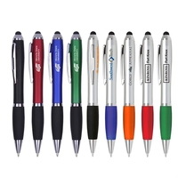 Twist action plastic stylus pen in bold color barrel and black... from ASI...