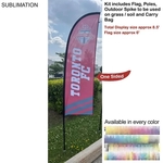 8.5' X-Small Feather Flag Kit, Full Color Graphics One Side