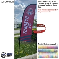 48Hr Quick Ship - 8.5' x-small feather flag kit, full color... from ASI 53509...