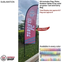 24Hr Express Ship - 8.5' X-small feather flag kit, full color... from ASI...