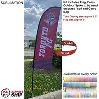 24Hr Express Ship - 8.5' X-small feather flag kit, full color... from ASI...