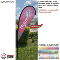 24Hr Express Ship - 7.5' X-small tear drop flag kit, full... from ASI 53509...