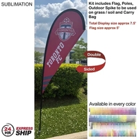 24Hr Express Ship - 7.5' X-small tear drop flag kit, full... from ASI 53509...