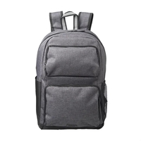 Multi-purpose two-tone polyester laptop backpack with 1 color silkscreen...