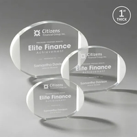 The Darwin combines clear oval optical crystal with white crystal edging......