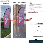 8.5' X-Small Feather Flag Kit, Full Color Graphics One Side