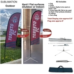 8.5' X-Small Feather Flag Kit, Full Color Graphics 2 Sided
