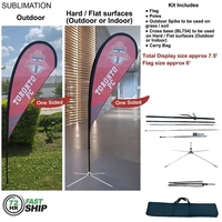 72Hr Fast Ship - 7.5' small feather flag kit, full color... from ASI 53509...