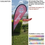 7.5' X-Small Tear Drop Flag Kit, One Side