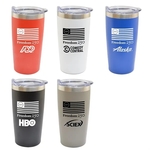 Freedom250 20 oz Double Wall SS Vacuum Tumbler Powder Coated