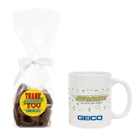 Mug Gift Set with Milk Chocolate Mini Pretzels