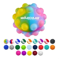 2.5" x 2.5" x 2.5" Push Pop silicone fidget ball with... from ASI 63549...