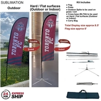 24H Express Ship- 8.5' X-small feather flag kit, full color graphic... from...