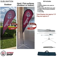 24Hr Express Ship - 7.5' small tear drop flag kit, full... from ASI 53509...