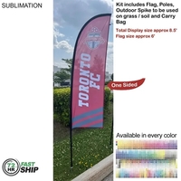 72Hr Fast Ship - 8.5' X-small feather flag kit, full color... from ASI 53509...