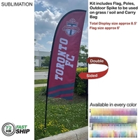 72Hr Fast Ship - 8.5' X-small feather flag kit, full color... from ASI 53509...