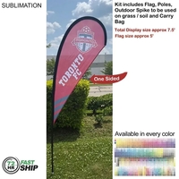 72Hr Fast Ship - 7.5' X-small tear drop flag kit, full... from ASI 53509...