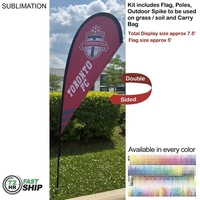 72Hr Fast Ship - 7.5' X-small tear drop flag kit, full... from ASI 53509...