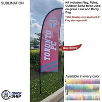 48Hr Quick Ship - 8.5' X-small feather flag kit, full color... from ASI 53509...