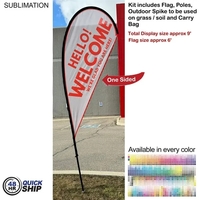 9' Small Tear Drop Flag Kit, One Side... from ASI 53509 FIEL-Fairdeal Import...