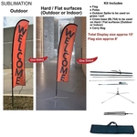 10' Small Feather Flag Kit, Full Color Graphics One Side