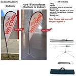 9' Small Tear Drop Flag Kit, Full Color Graphics One Side