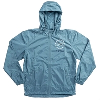 Men's lightweight rain jacket with a storm flap, zippered pockets, and......