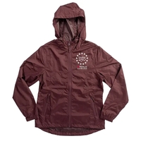 Ladies' lightweight rain jacket with a storm flap, zippered pockets, and......