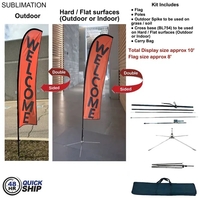 48Hr Quick Ship - 10' Small feather flag kit, full color... from ASI 53509...