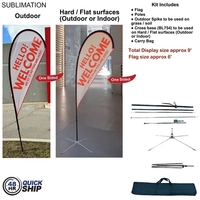 48Hr Quick Ship - 9' Small tear drop flag kit, full... from ASI 53509...