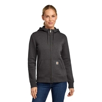 Women's Carhartt full-zip hoodie made for casual comfort and branded team......