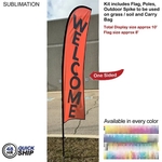 48 Hr Quick Ship - 10' Small Feather Flag Kit, One Side